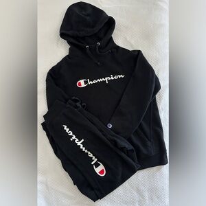 Champion hoodie and jogger set women’s size medium